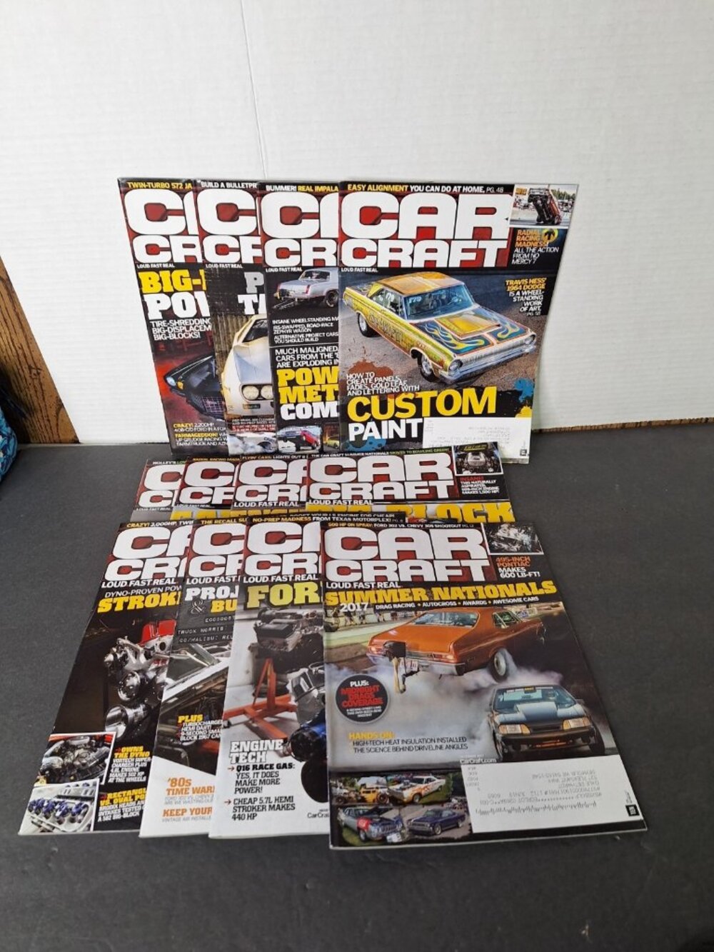 Lot of 12 Car Craft Magazines January - December 2017 - Good Condition